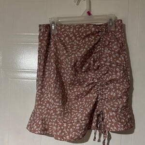 Floral Ruched Skirt